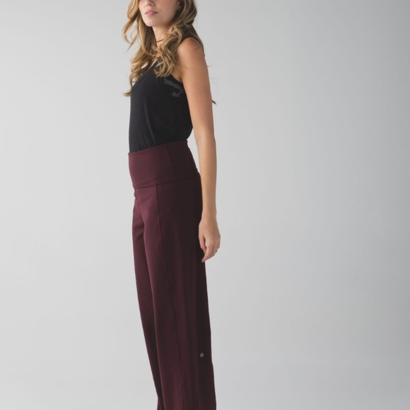 Lululemon Stillness Pant in Bordeaux Drama - Picture 2 of 16